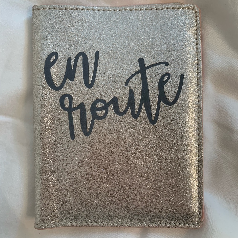 Anthropologie Glitter En Route Passport Cover Case
